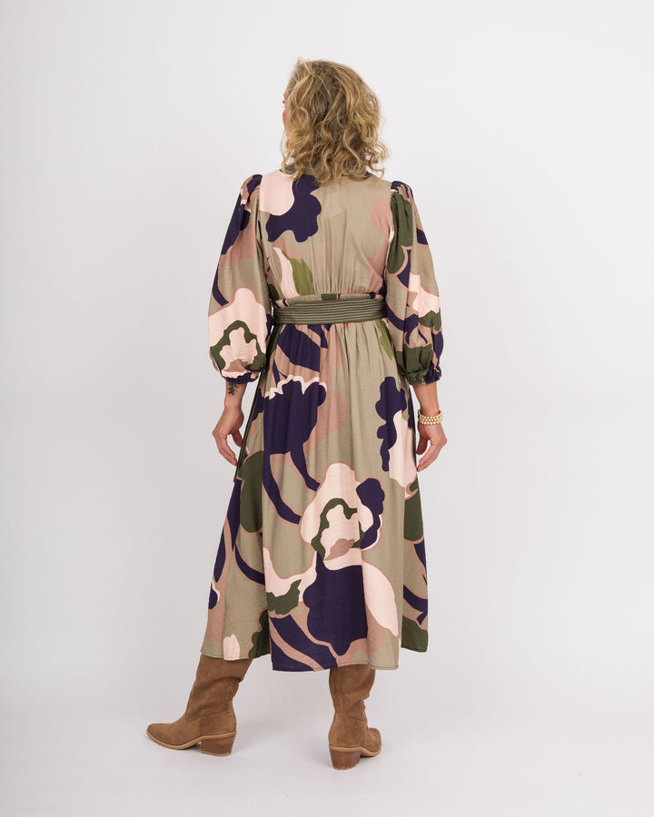 Campbell Balloon Sleeve Midi Dress