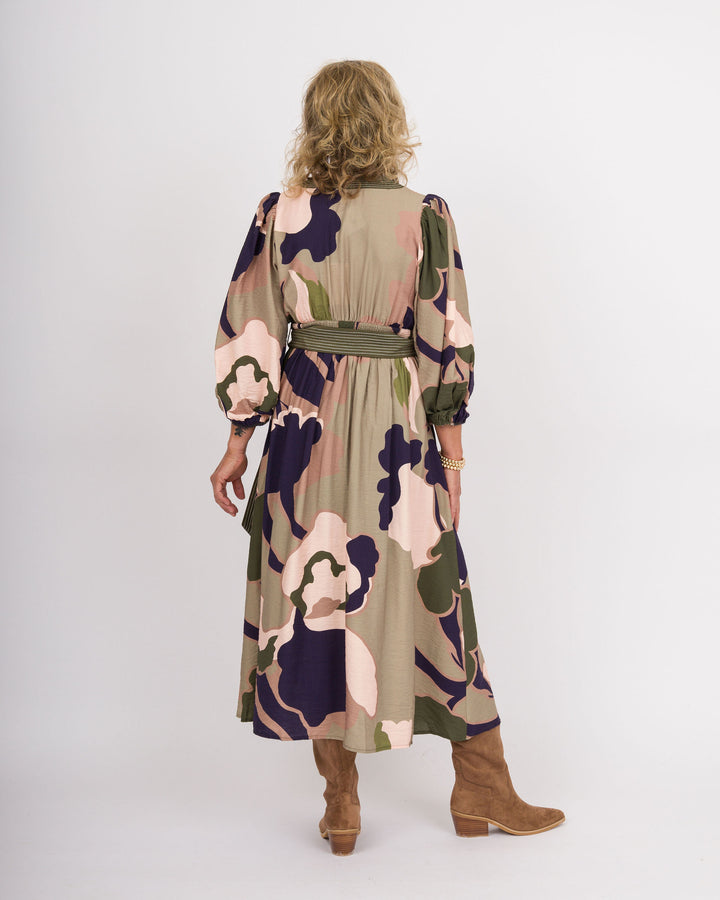 Campbell Balloon Sleeve Midi Dress
