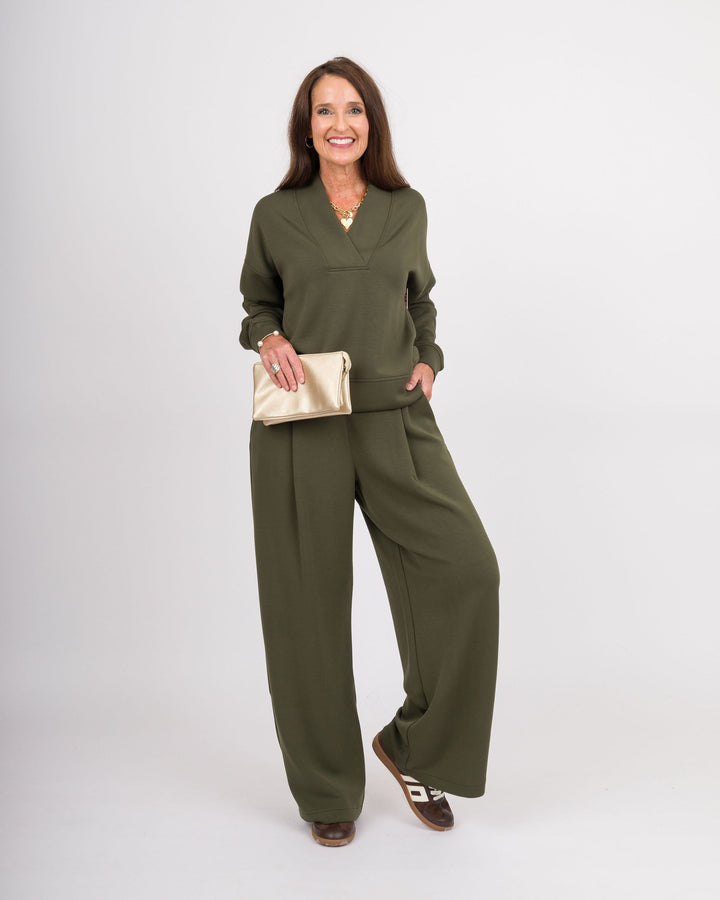 Spanx AirEssentials V-Neck Long Sleeve - Monstera