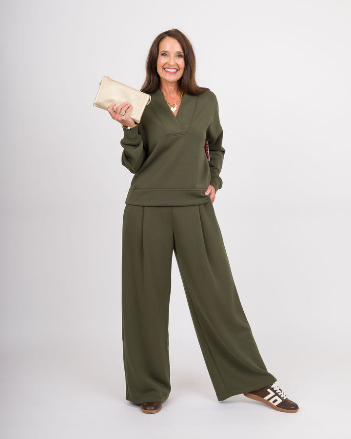 Spanx AirEssentials V-Neck Long Sleeve - Monstera