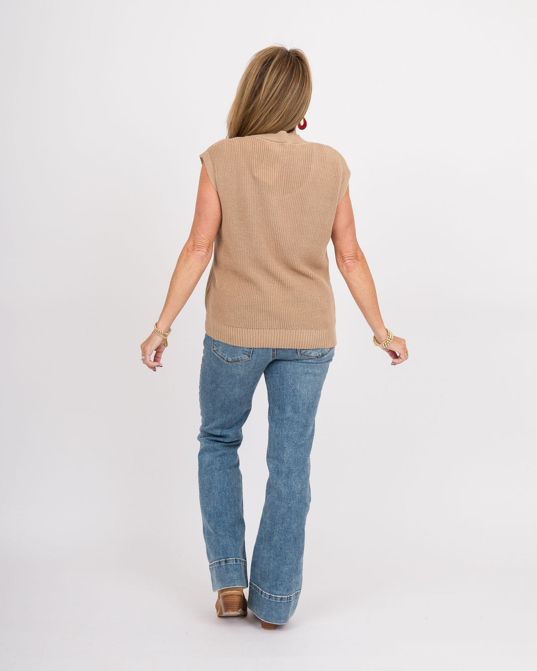 Sutton Sleeveless Sweater - Beige