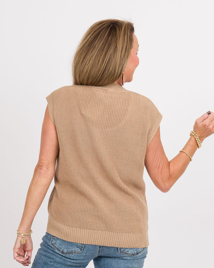 Sutton Sleeveless Sweater - Beige