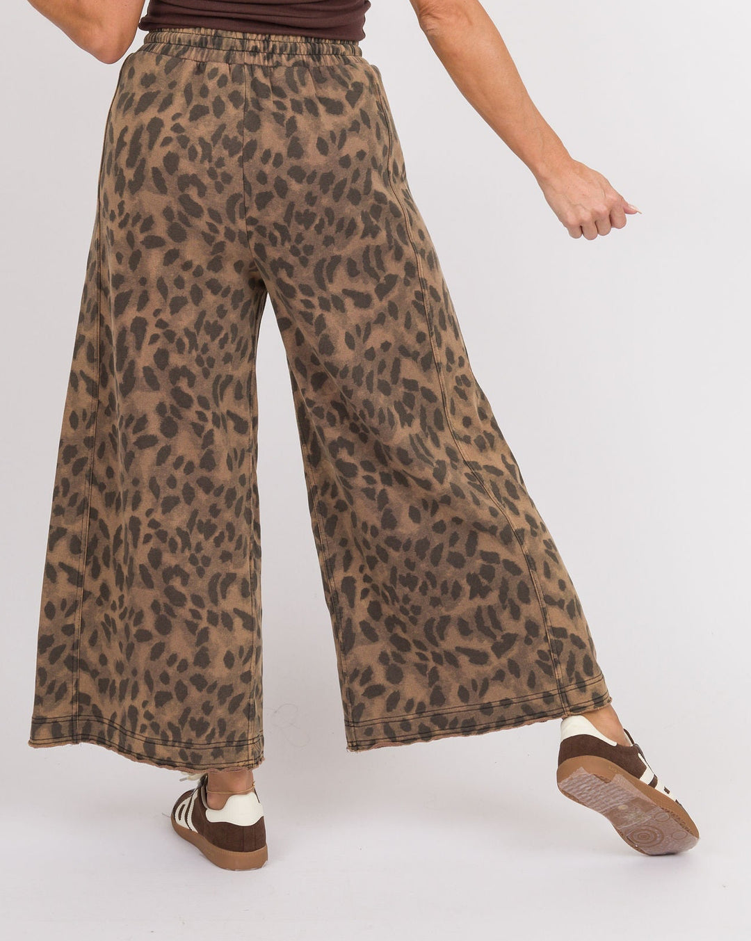 Mocha Safari Wide Leg Pants