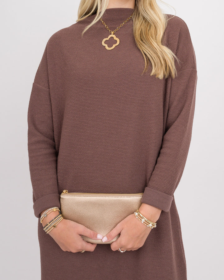 Cloud Knit Dress - Brown