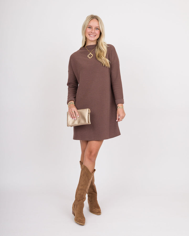 Cloud Knit Dress - Brown