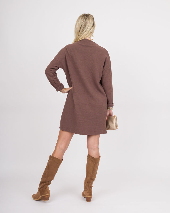 Cloud Knit Dress - Brown