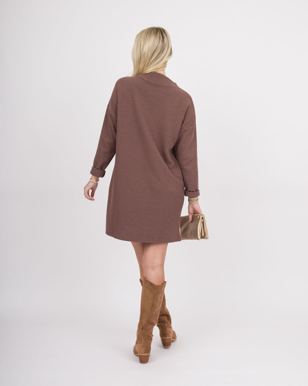 Cloud Knit Dress - Brown