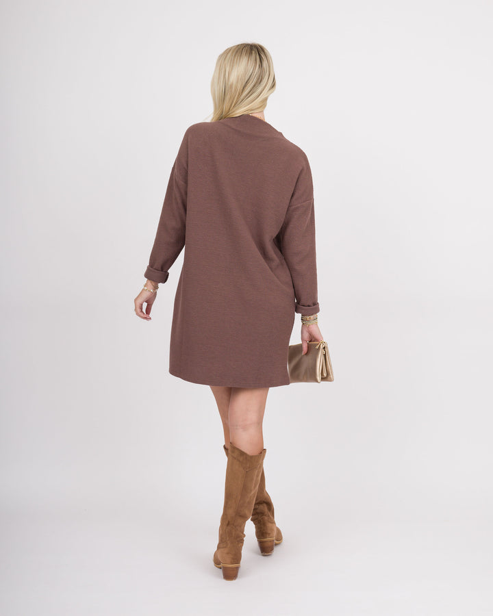 Cloud Knit Dress - Brown