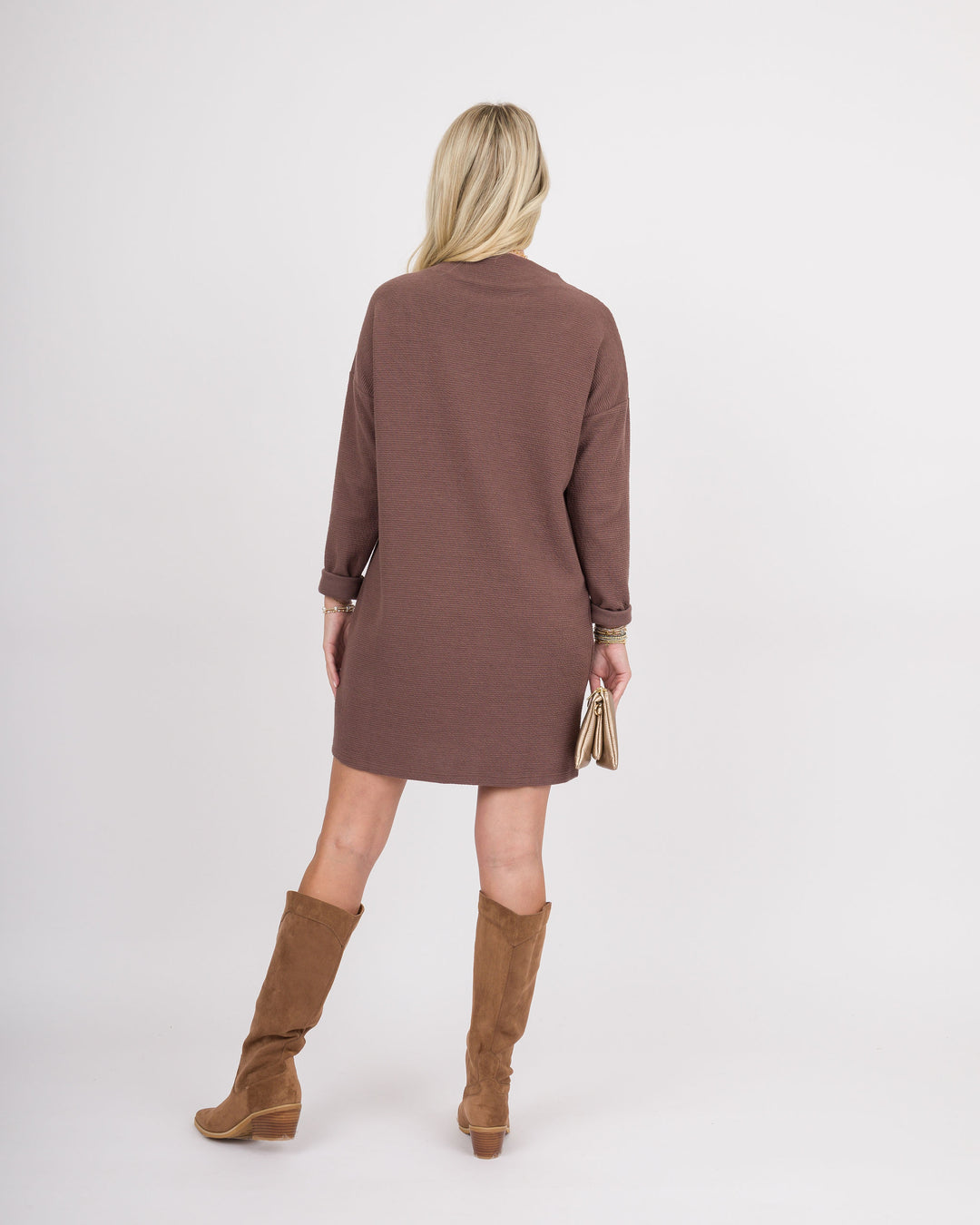 Cloud Knit Dress - Brown