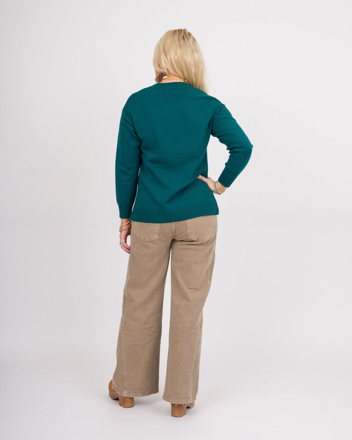Risen Tummy Control High Rise Crop Wide Pants