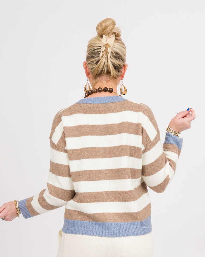 Frosted Mocha Dachsund Botton Down Cardigan