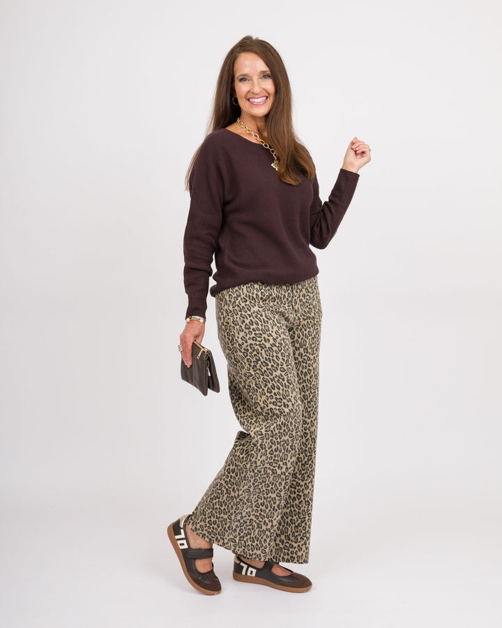 Heart of Pine Linda Long Sleeve Sweater - Cappuccino