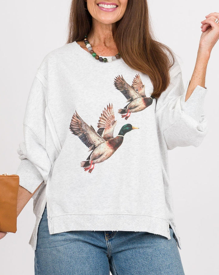 Duck Graphic Grey Sweatshirt