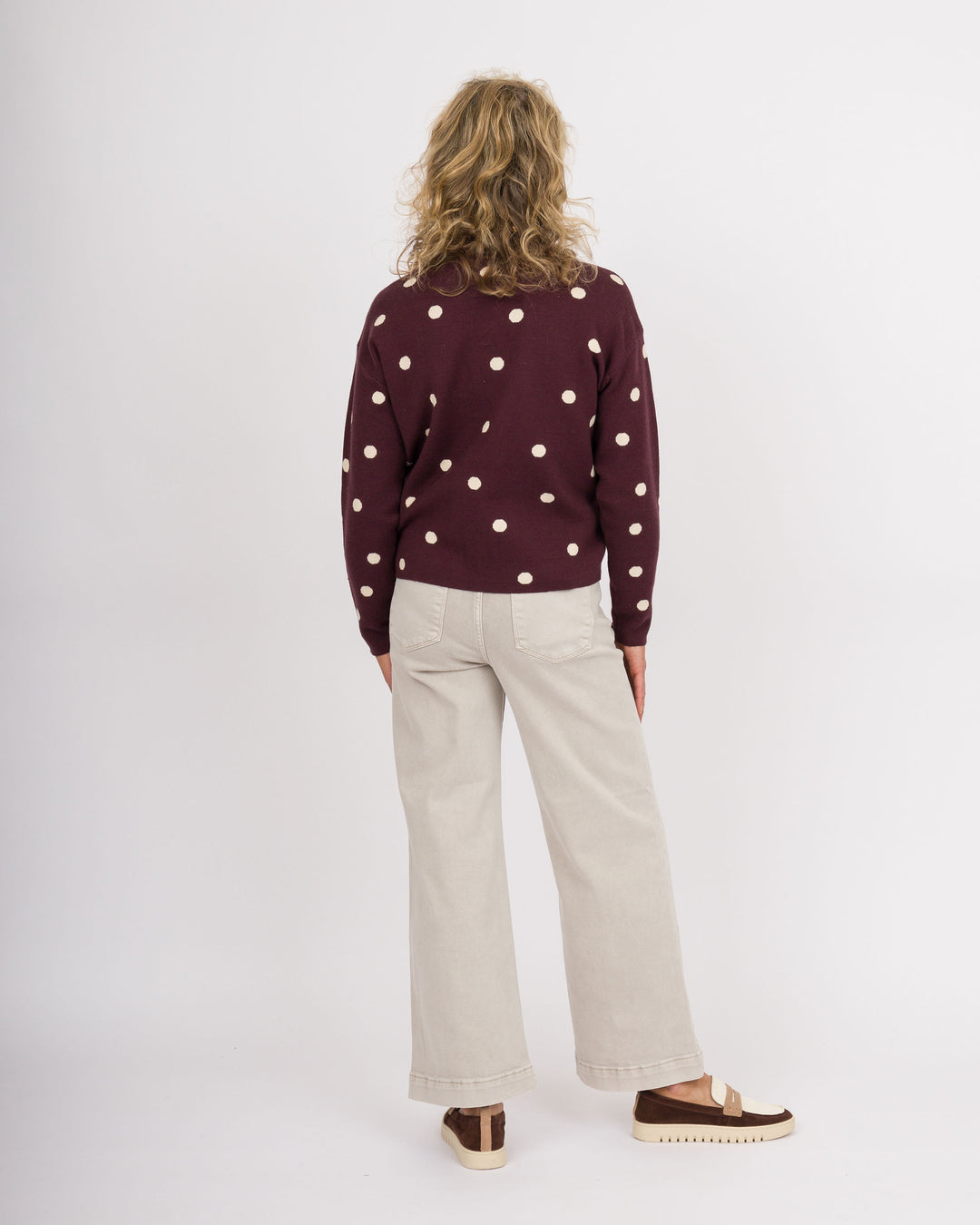 Plum Jam Polka Dot Sweater