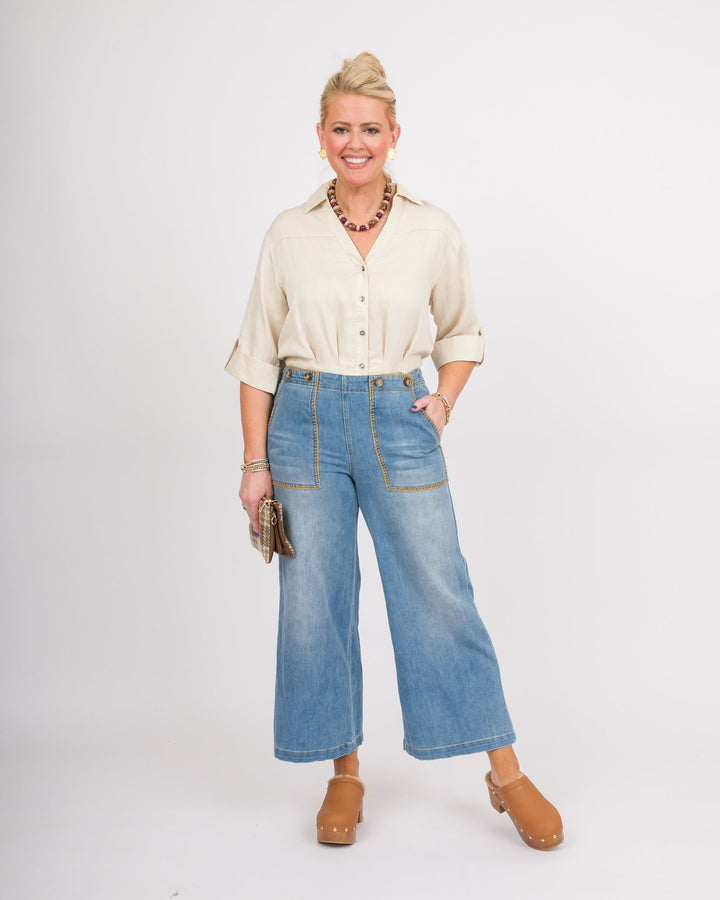 Wanda Whipstitch Pocket Pants