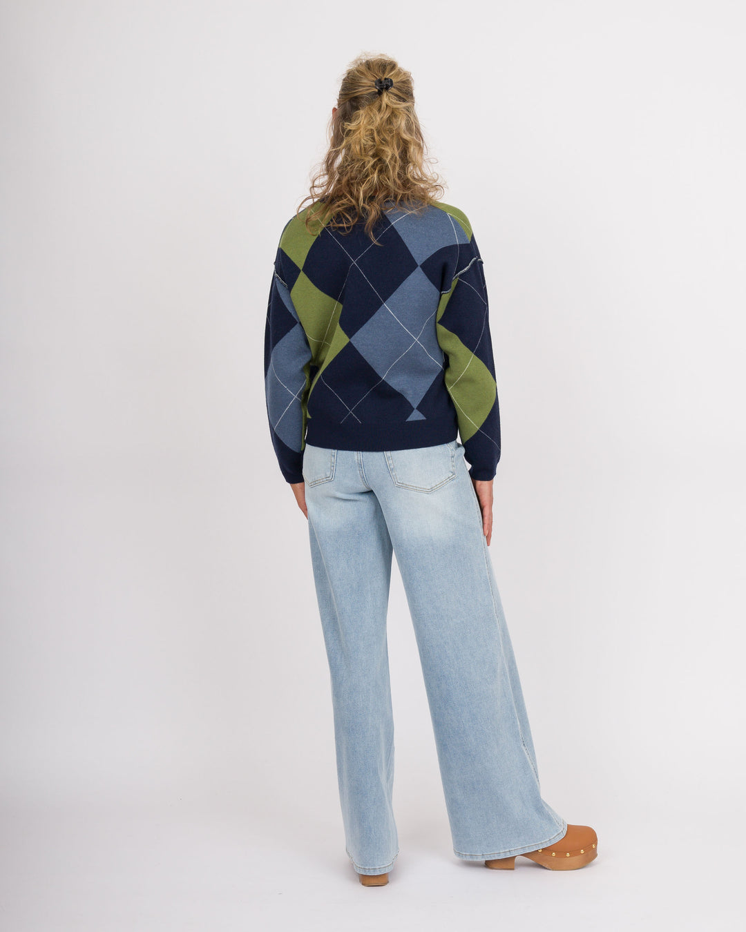 Heart of Pine Navy Arygle Sweater