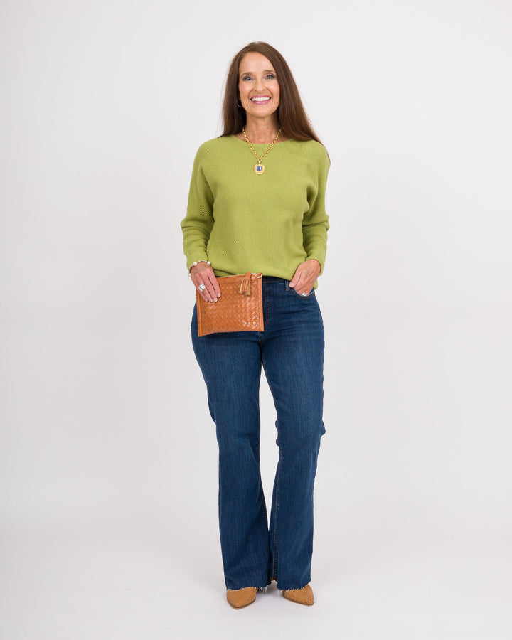 Heart of Pine Linda Long Sleeve Sweater - Avocado