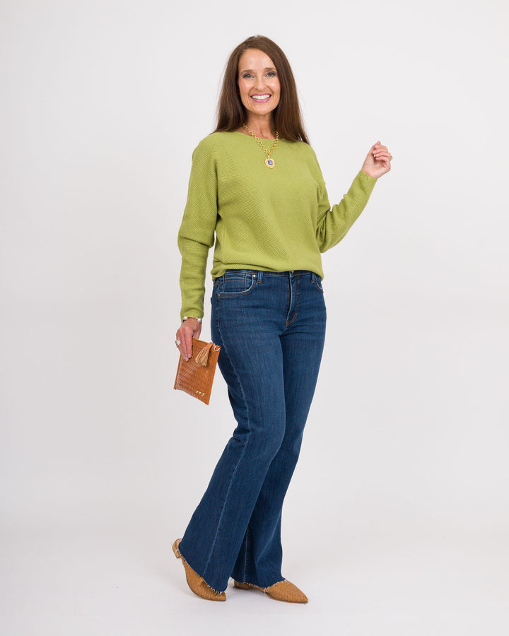 Heart of Pine Linda Long Sleeve Sweater - Avocado
