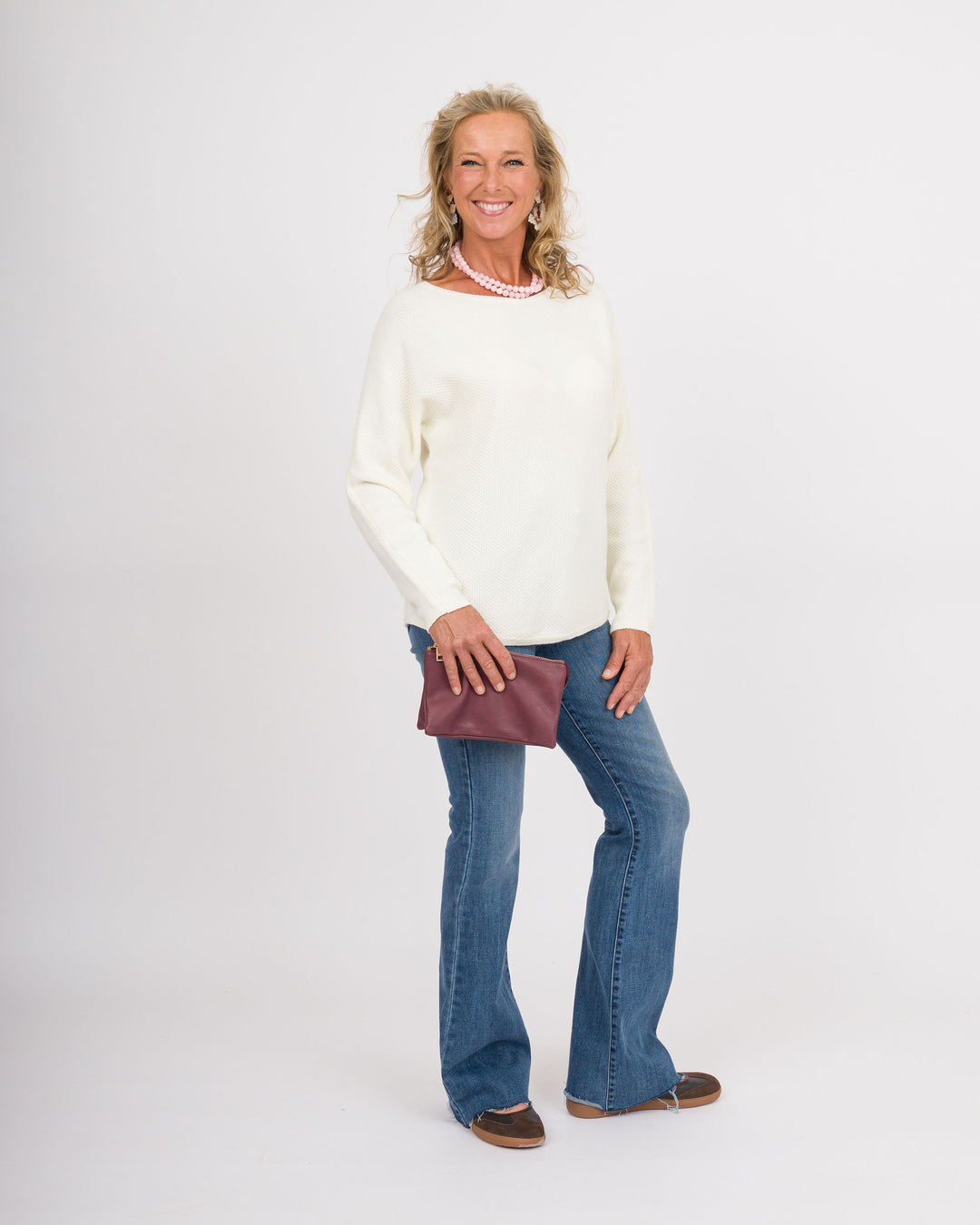 Heart of Pine Linda Long Sleeve Sweater - Vanilla
