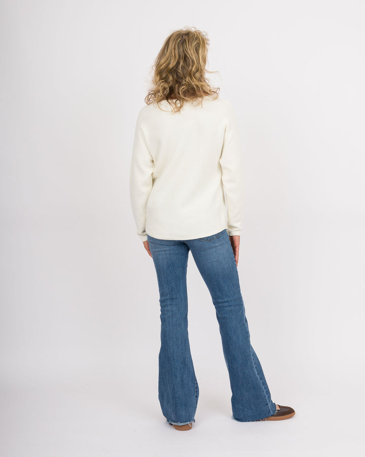 Heart of Pine Linda Long Sleeve Sweater - Vanilla