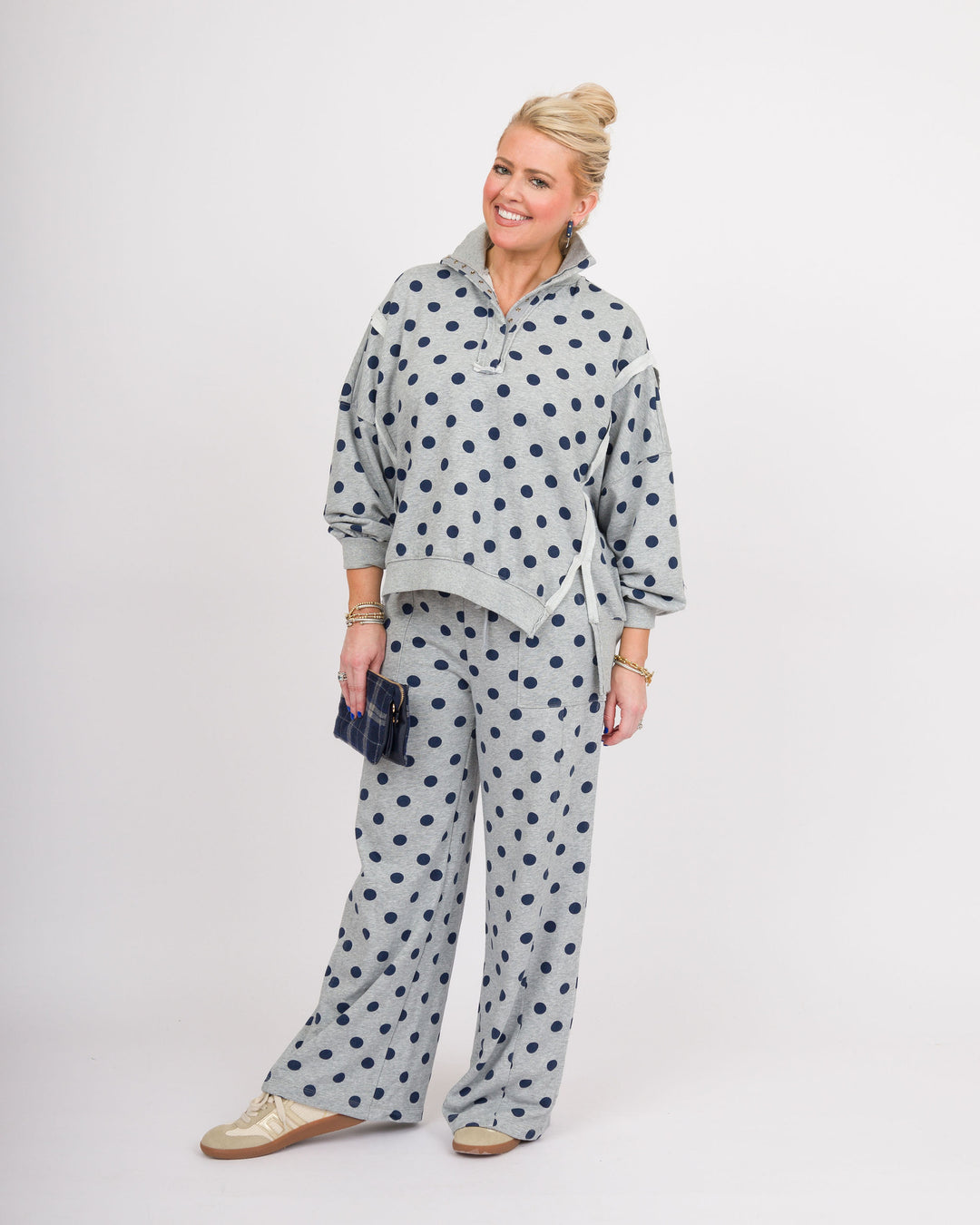 Heather Grey Polka Dot Pants