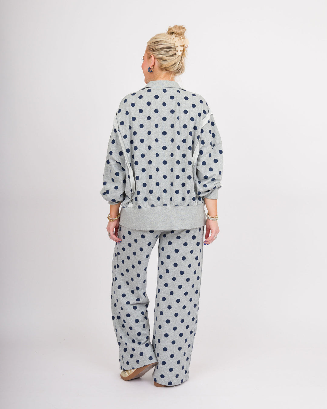 Heather Grey Polka Dot Pants