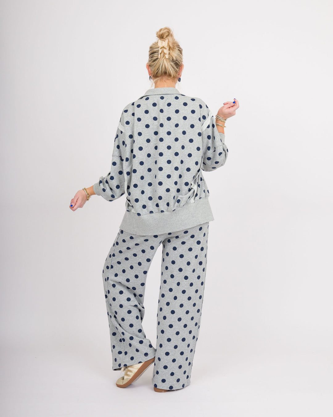 Heather Grey Polka Dot Pants