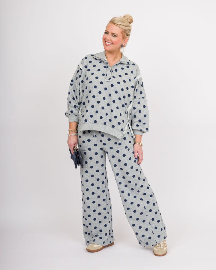 Heather Grey Polka Dot Pants
