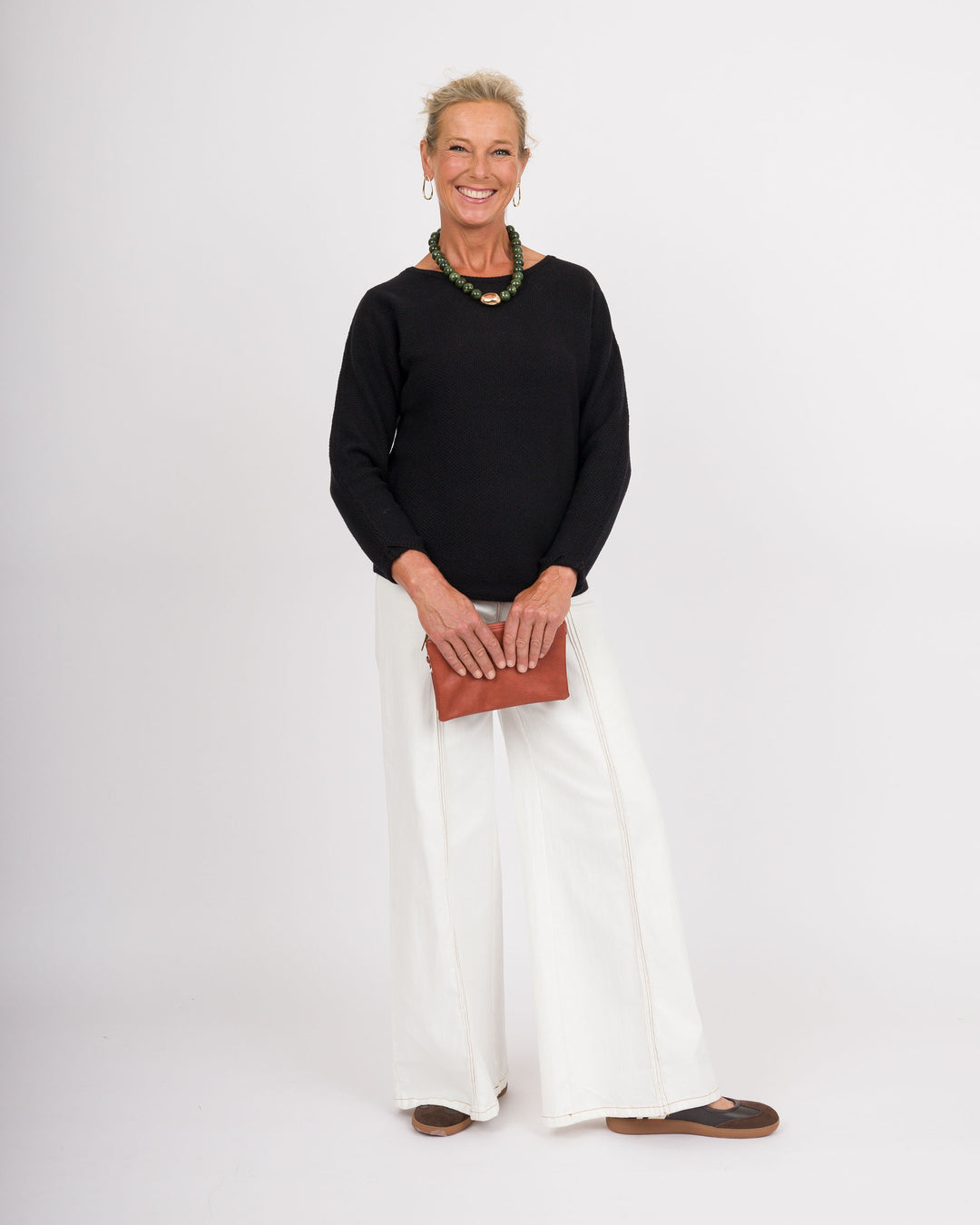 Heart of Pine Linda Long Sleeve Sweater - Onyx