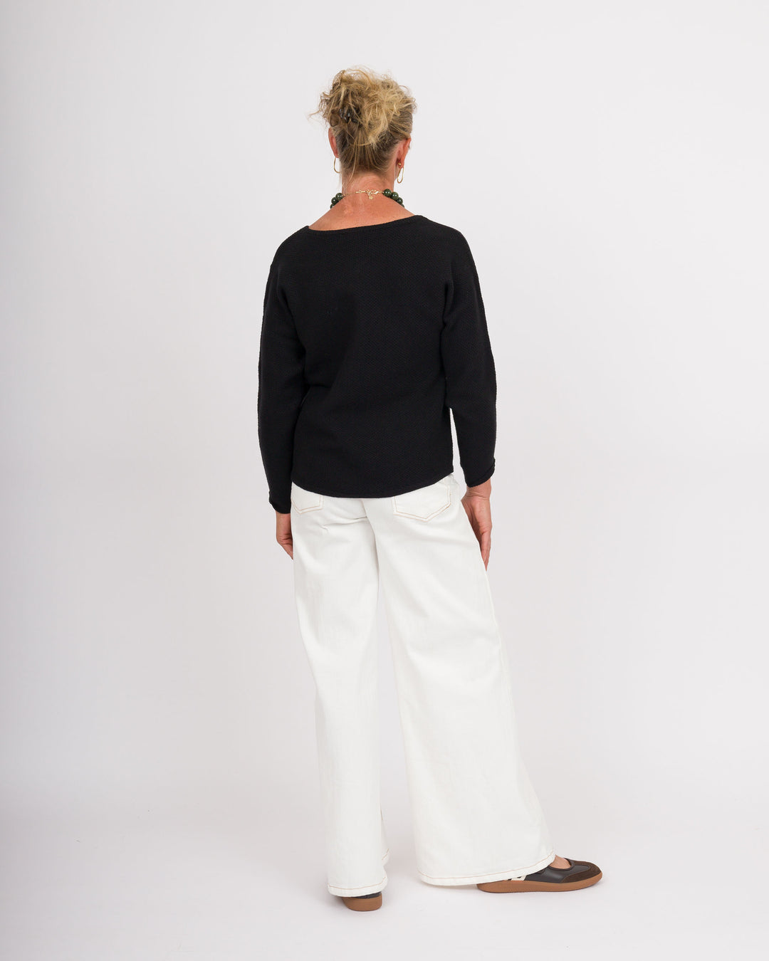 Heart of Pine Linda Long Sleeve Sweater - Onyx