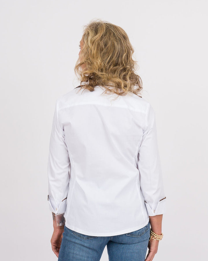 Zula Leopard Trim Top