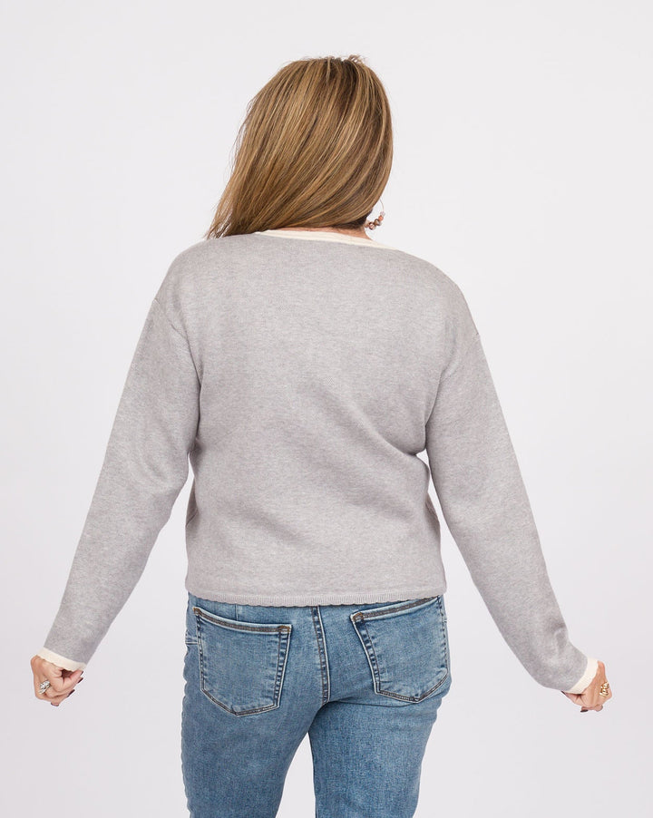 Dog Scallop Trimmed Sweater