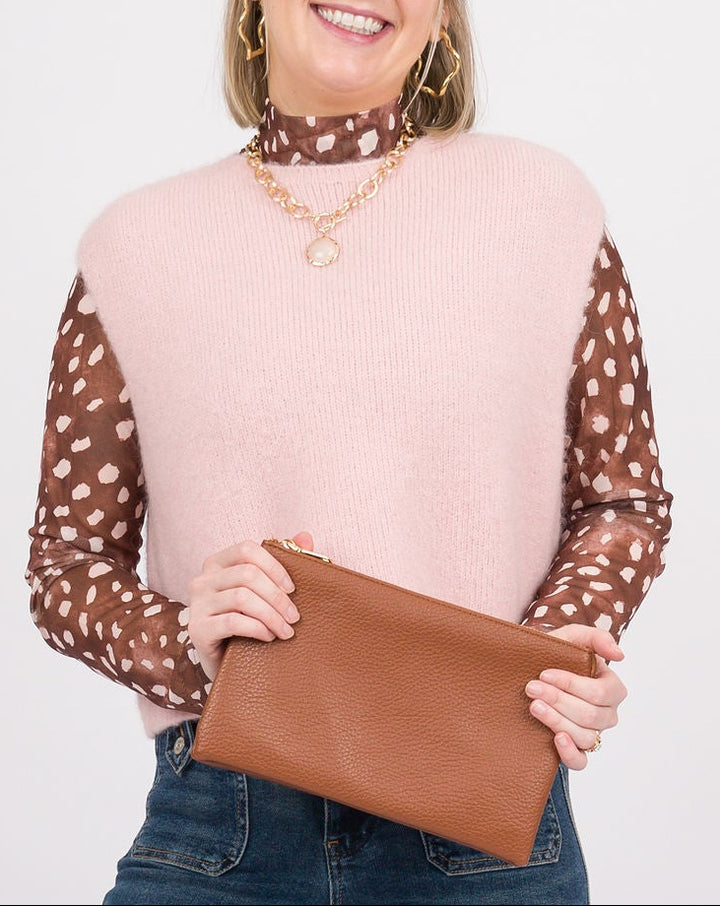 Christina Sleeveless Vest - Light Pink