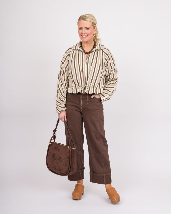 Avante Wide Ankle Pants - Chocolate