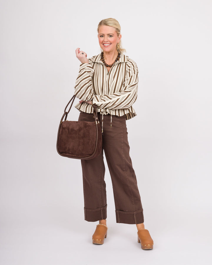 Avante Wide Ankle Pants - Chocolate