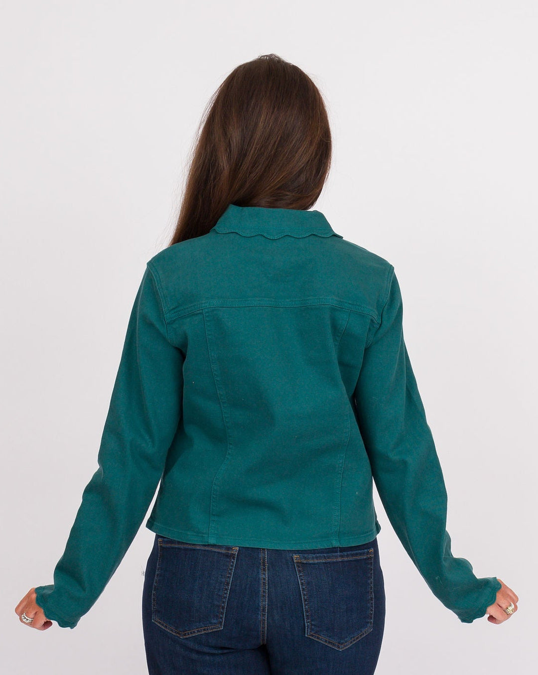 Heart of Pine Marcella Denim Jacket - Rain Forest