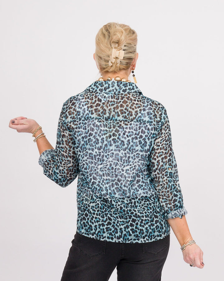 Leopard Lagoon Blouse