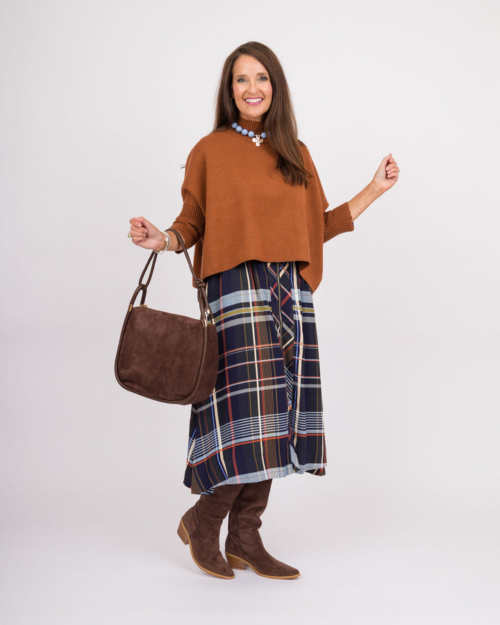 Wellington Navy Plaid Dress