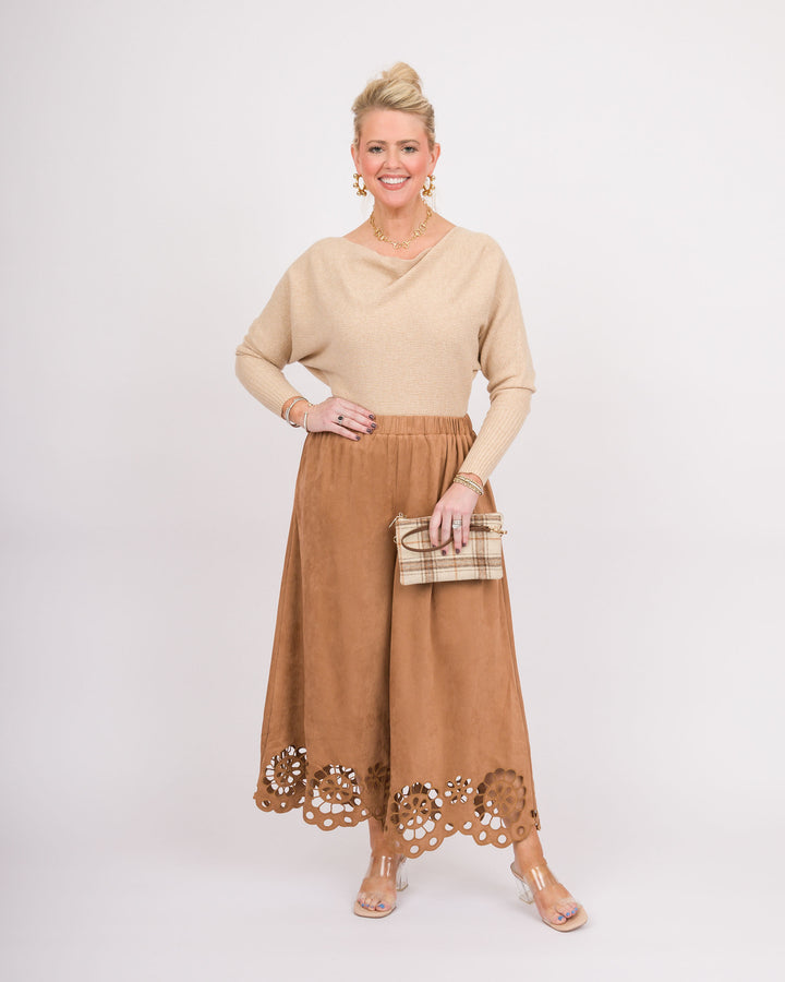 Claudine Cutout Pants - Camel