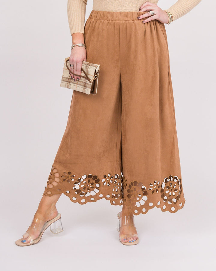 Claudine Cutout Pants - Camel