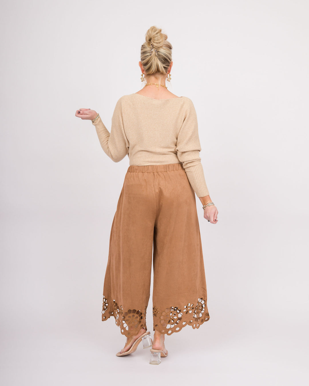 Claudine Cutout Pants - Camel