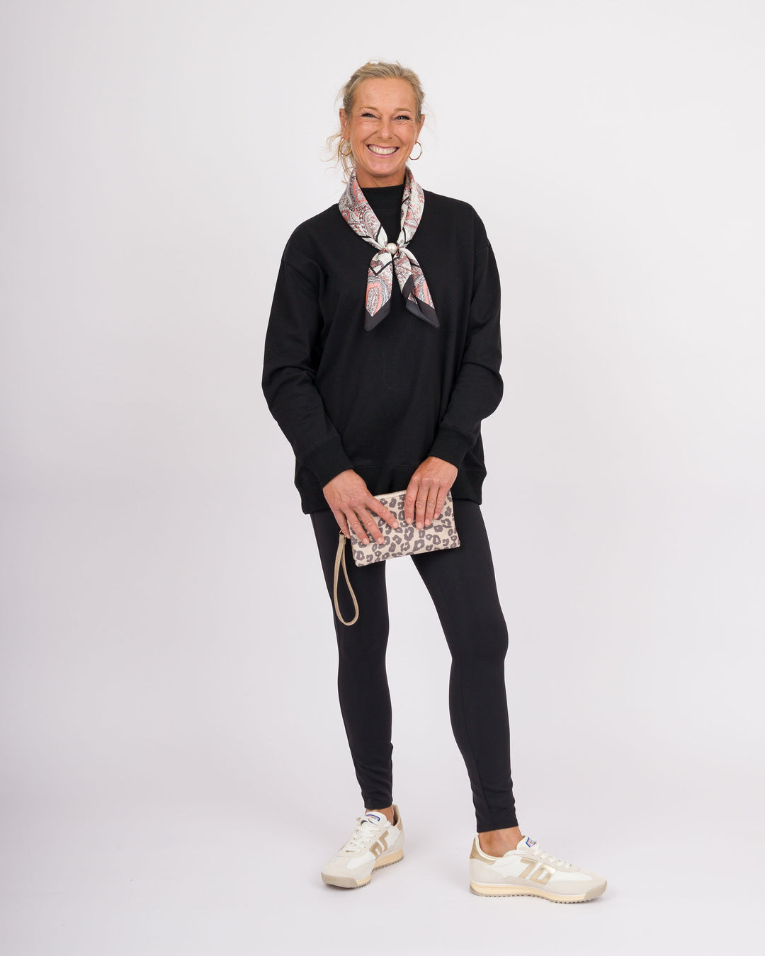 Black Mock Neck Sweatshirt