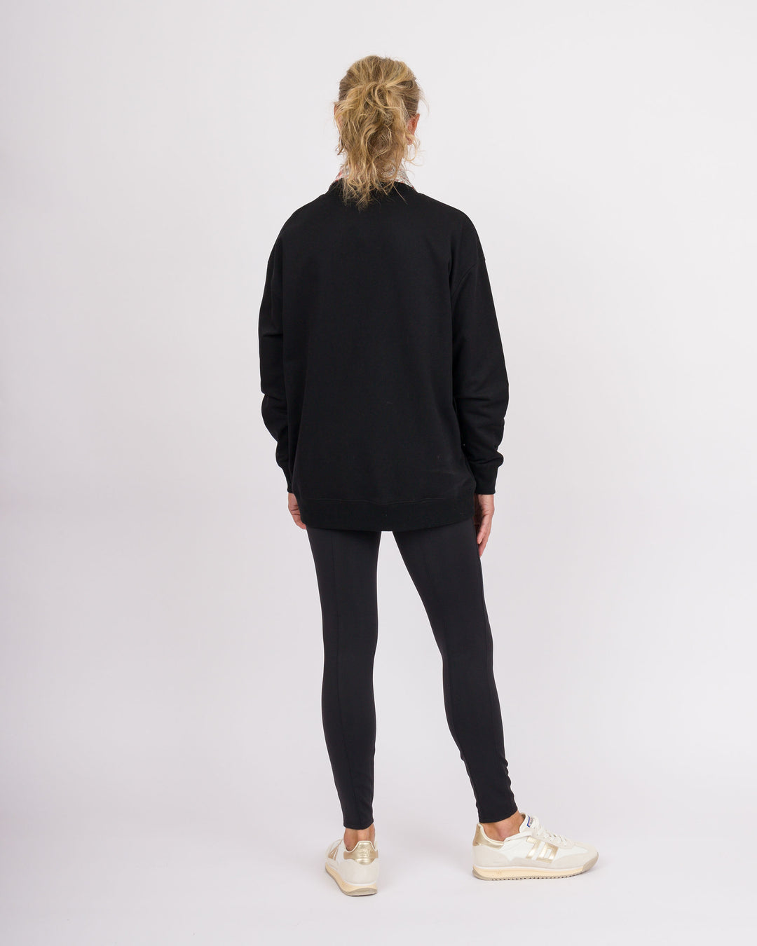 Black Mock Neck Sweatshirt