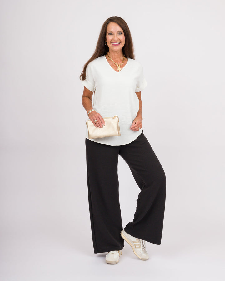 White Dolman Top