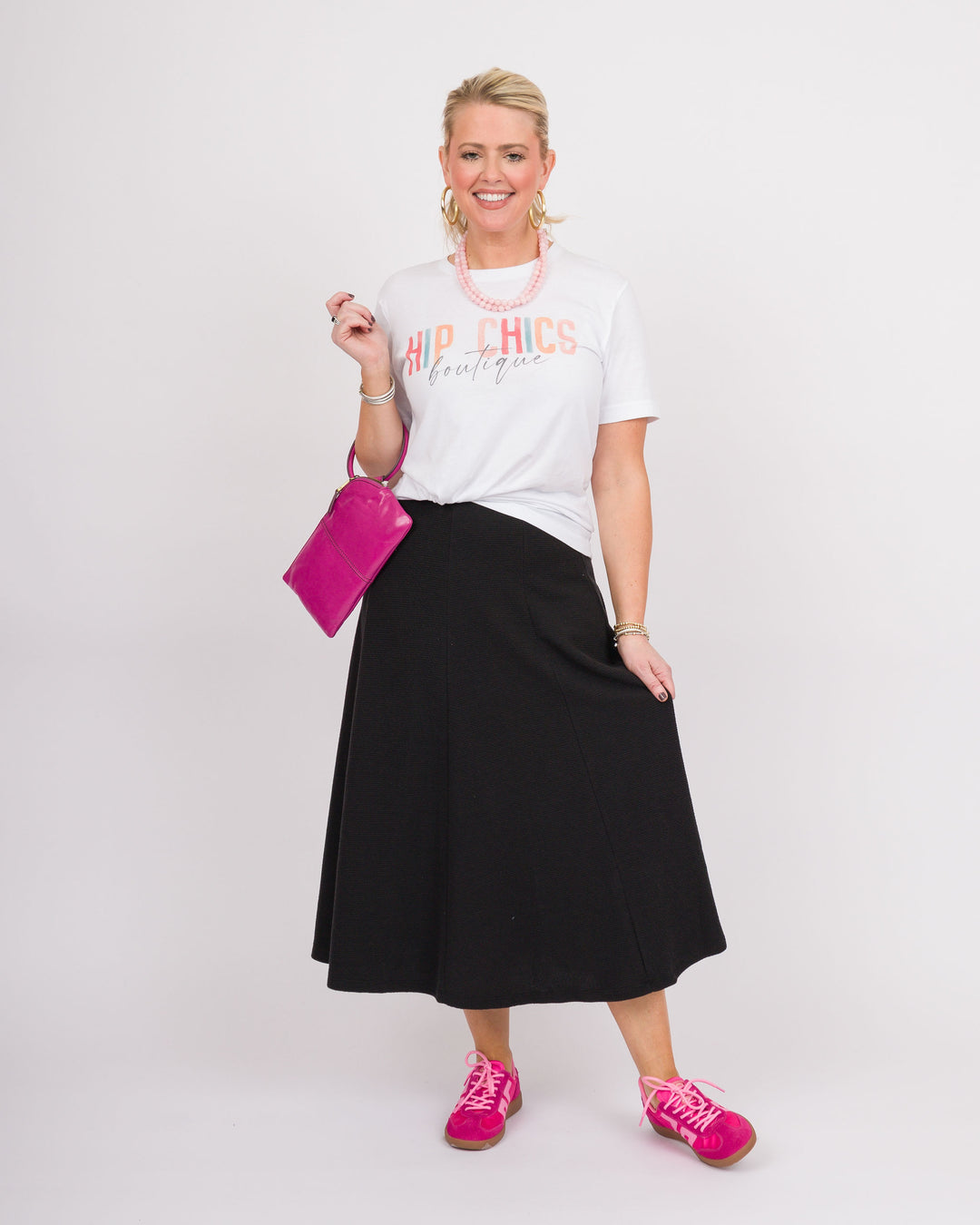 Cloud Weave Maxi Skirt - Black