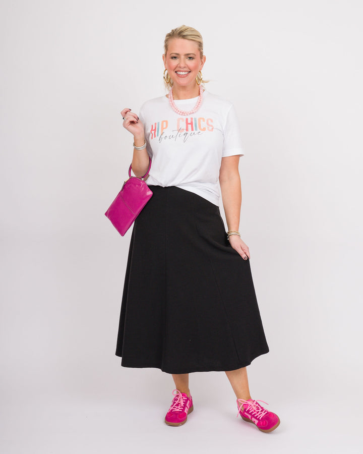 Cloud Weave Maxi Skirt - Black