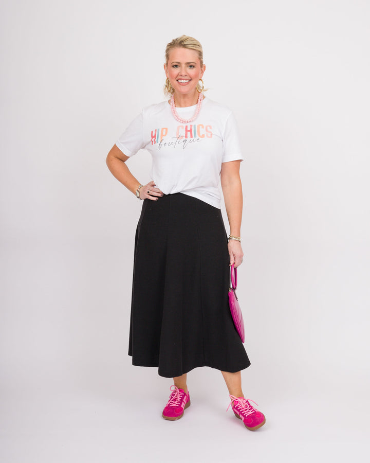 Cloud Weave Maxi Skirt - Black