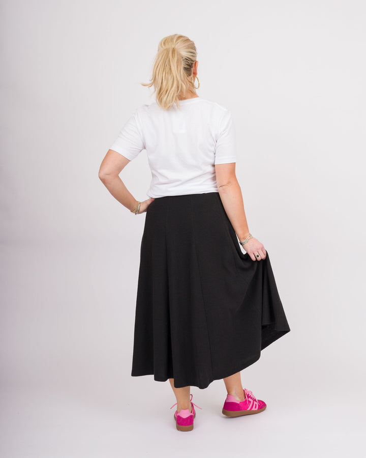 Cloud Weave Maxi Skirt - Black