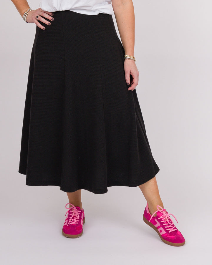 Cloud Weave Maxi Skirt - Black