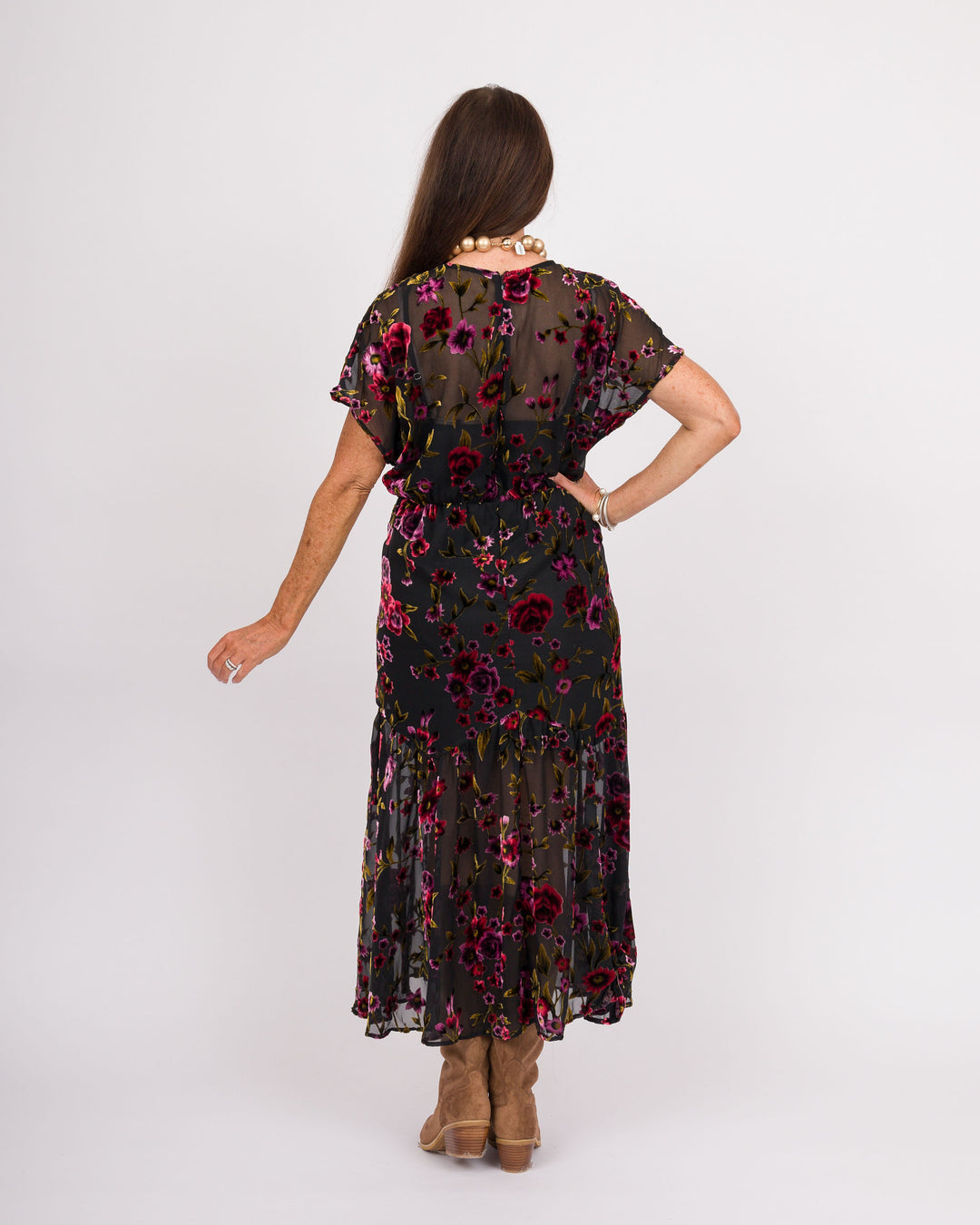 Midnight Meadows Midi Dress